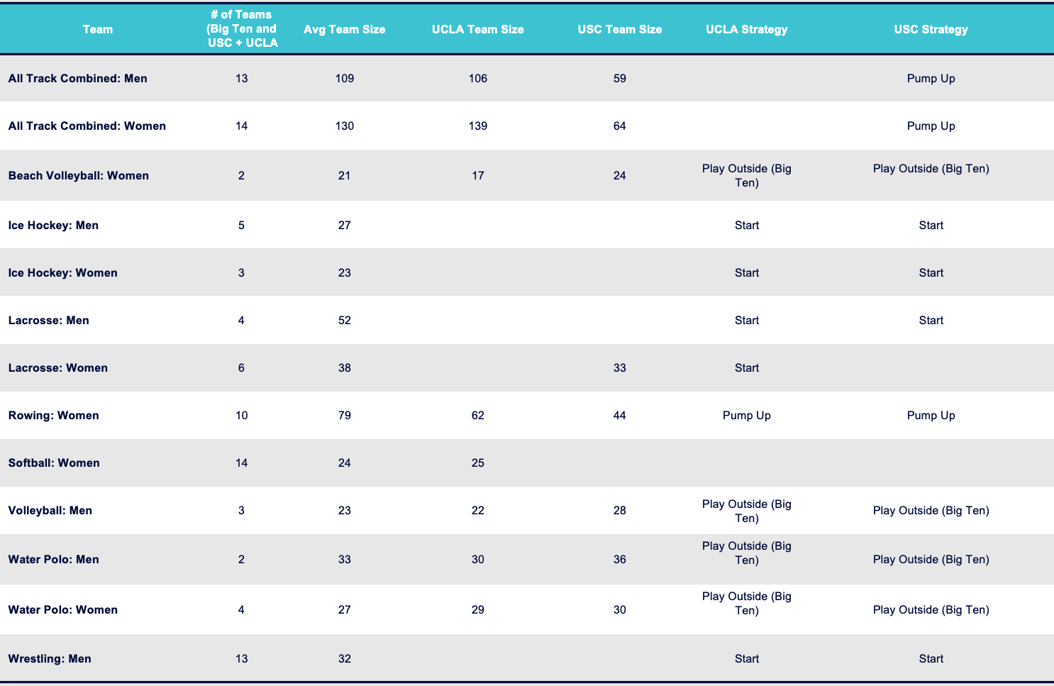 Table showing Recap of Participants Analysis by Sport