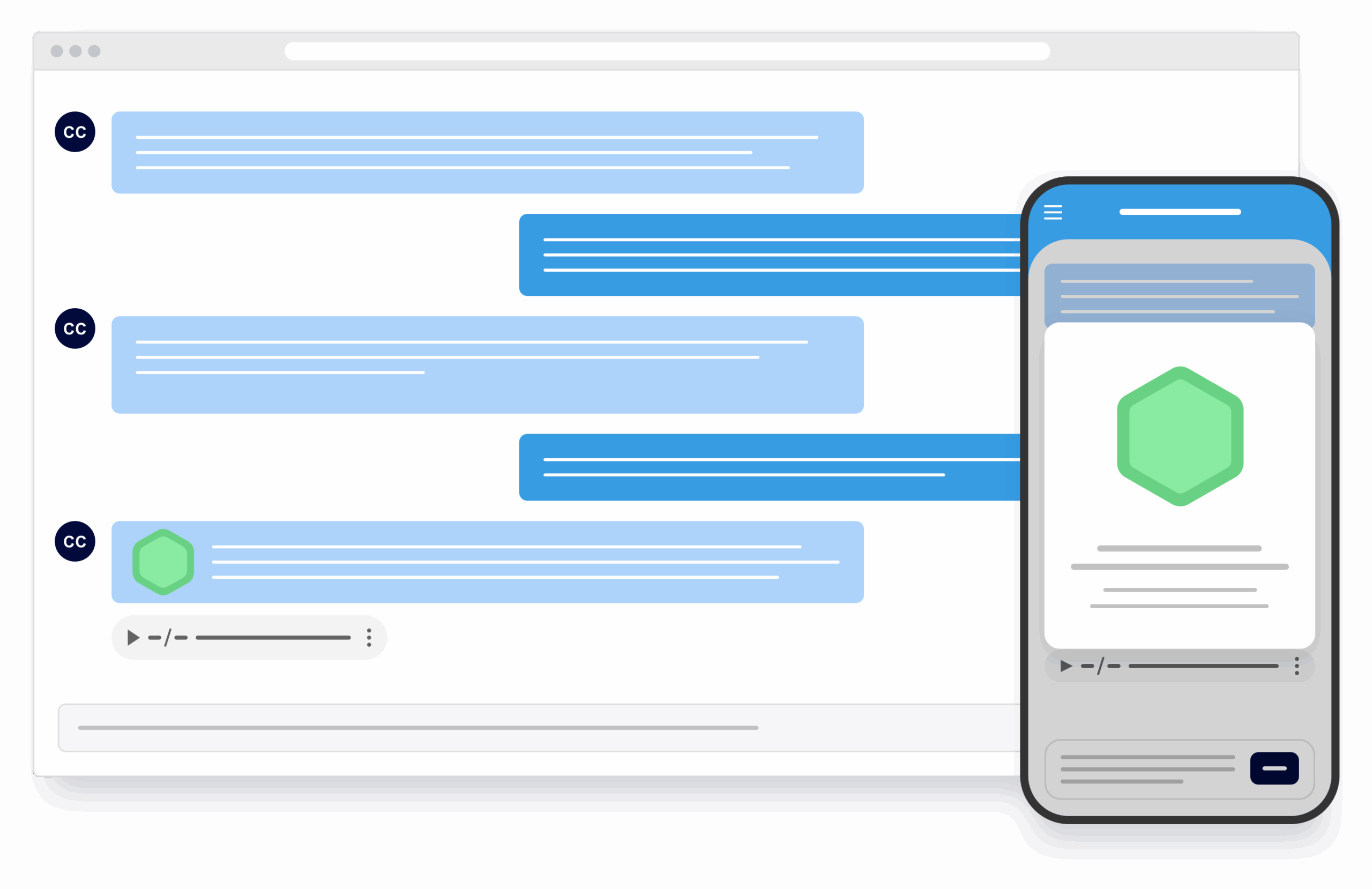 Gray DI Career Companion AI App wireframes