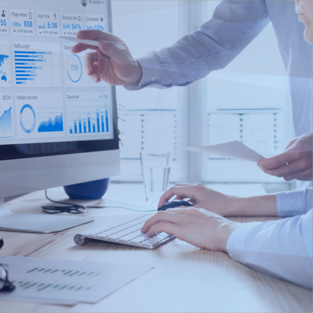 Reviewing Gray Decision Intelligence data on a computer screen